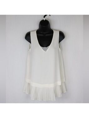 BANANA REPUBLIC Drop Waist Pleated Sleeveless Top Blouse